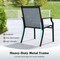 2 Piece Patio Dining Chairs with Fabric Seat and Metal Frame Suitable for Multiple Outdoor Places